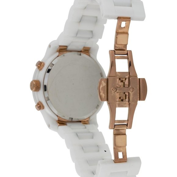 Michael Kors Rose Gold Ceramic 39mm Watch w/ box + - Picture 4 of 4